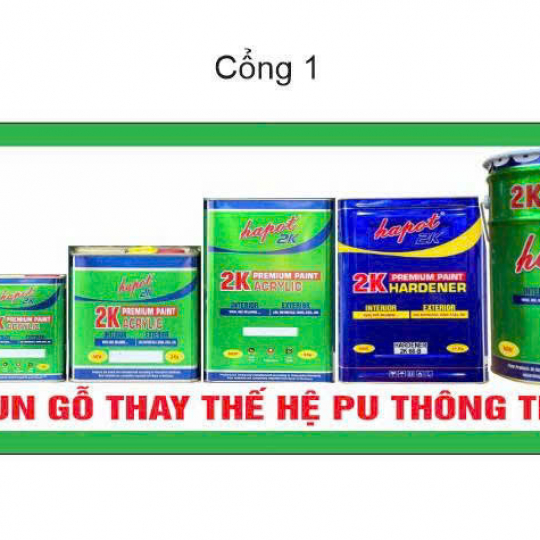 Sơn Trắng Mờ 2K 950-50%-NT - 1 Kg | Sơn PU đồ gỗ 
